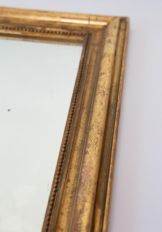 Espejo francés antiguo dorado s. XIX Louis Philippe (63*51 cm)