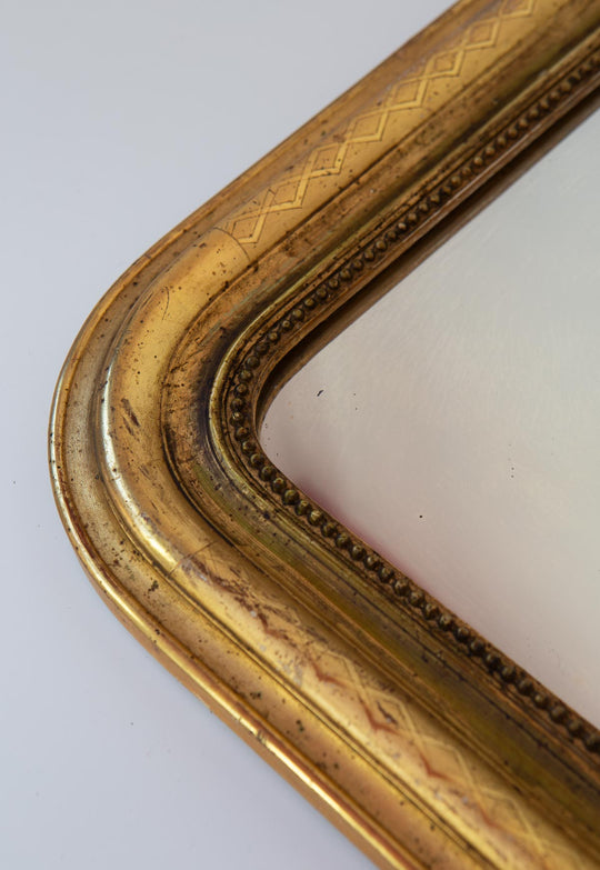 Espejo francés antiguo dorado s. XIX Louis Philippe (63*51 cm)