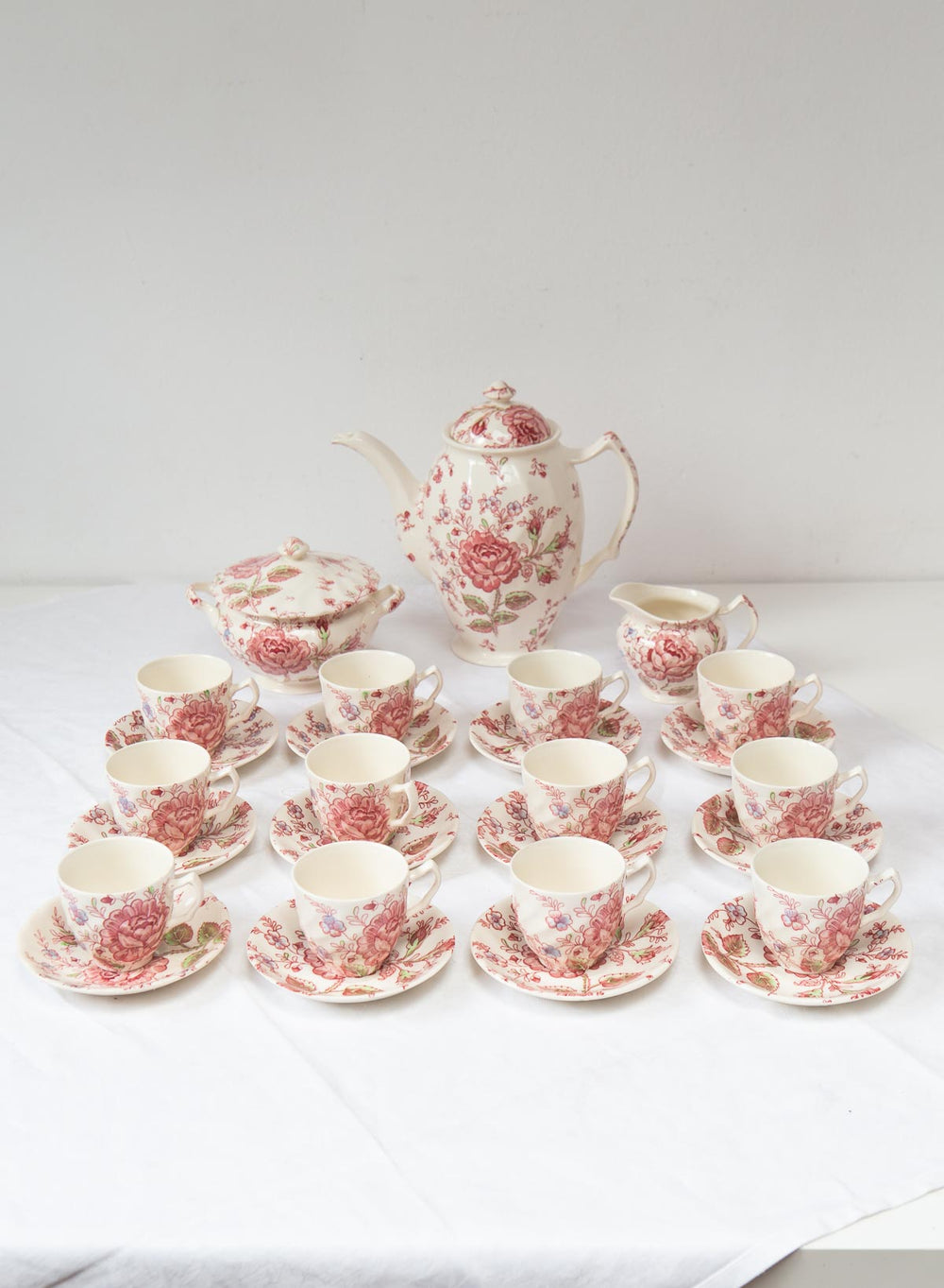 juego café rose chintz johnson bros coffee service