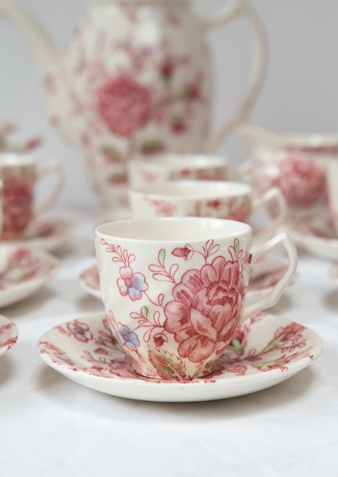 juego café rose chintz johnson bros coffee service