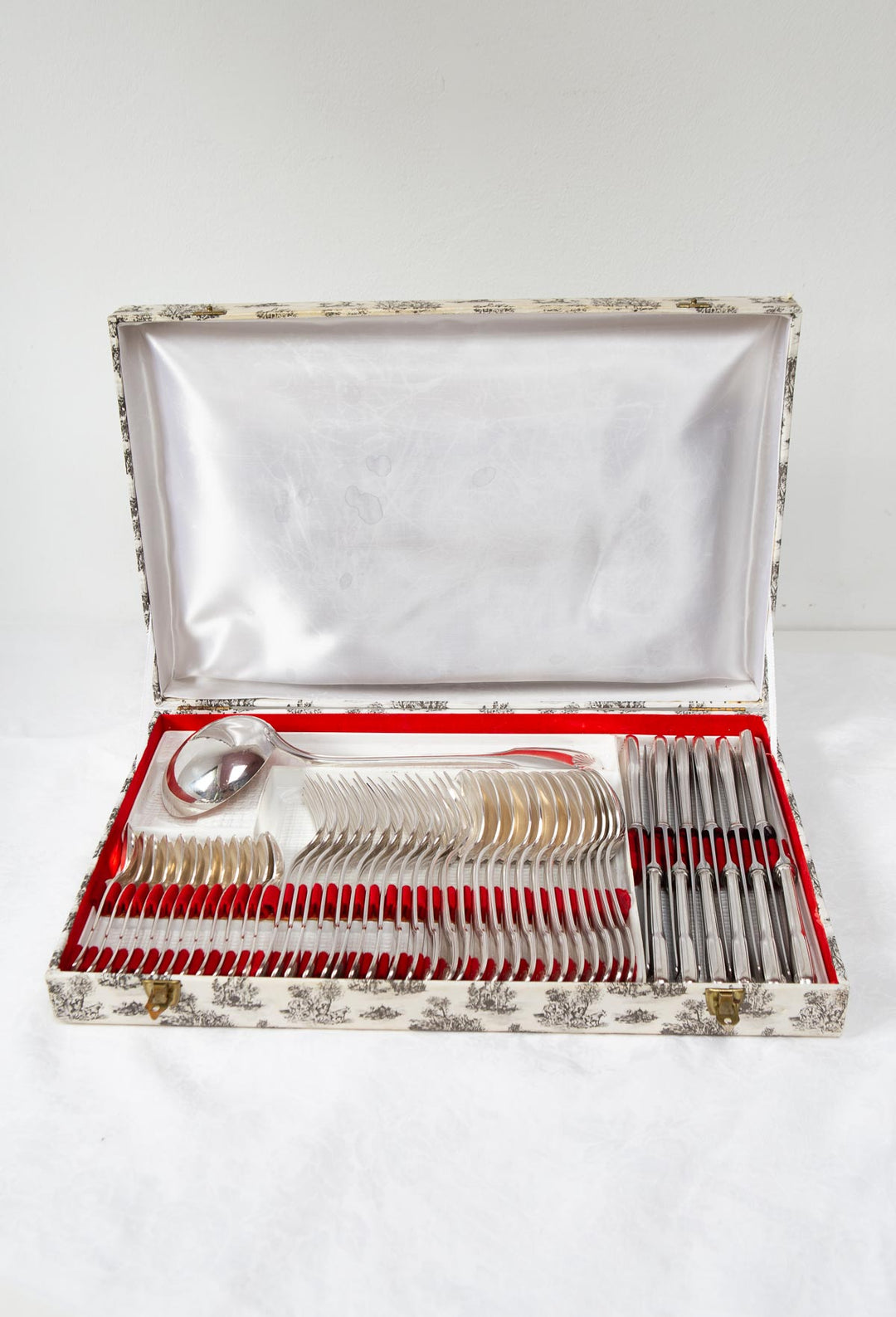 CUBERTERÍA ANTIGUA FRANCESA FRANÇOIS FRIONNET METAL BAÑO PLATA COQUILLE