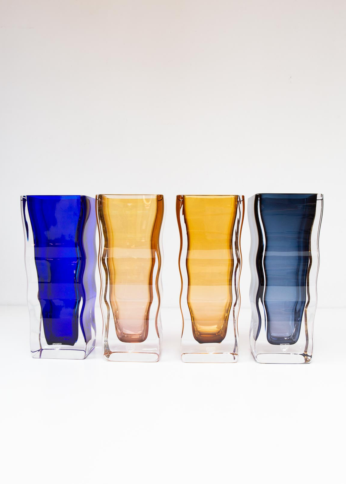 jarrones cristal orrefors suecia xx glass vases