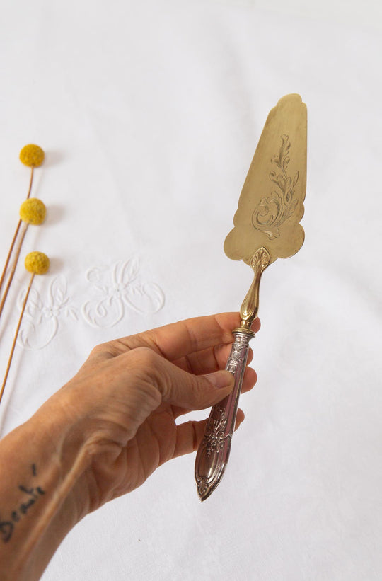 antigua pala tarta francesa french cake server