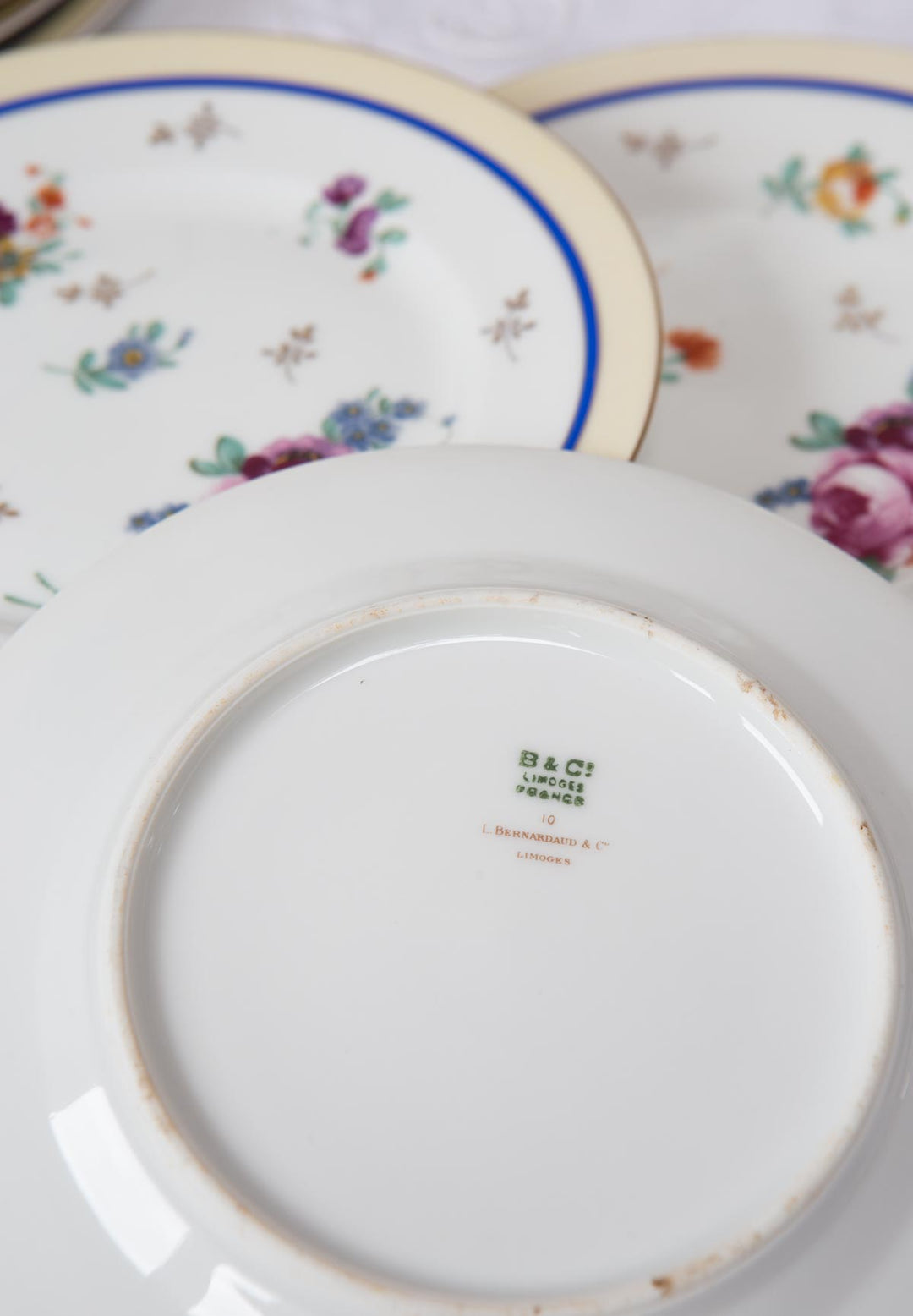 juego postre porcelana antiguo bernardaud