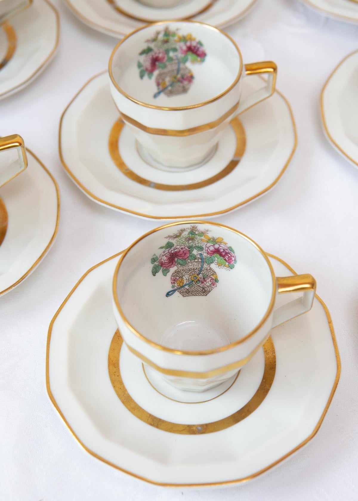 juego café antiguo frances limoges bernardaud estilo art deco