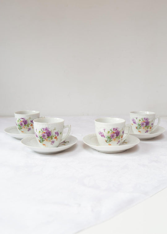 juego tazas y platillos porcelana limoges