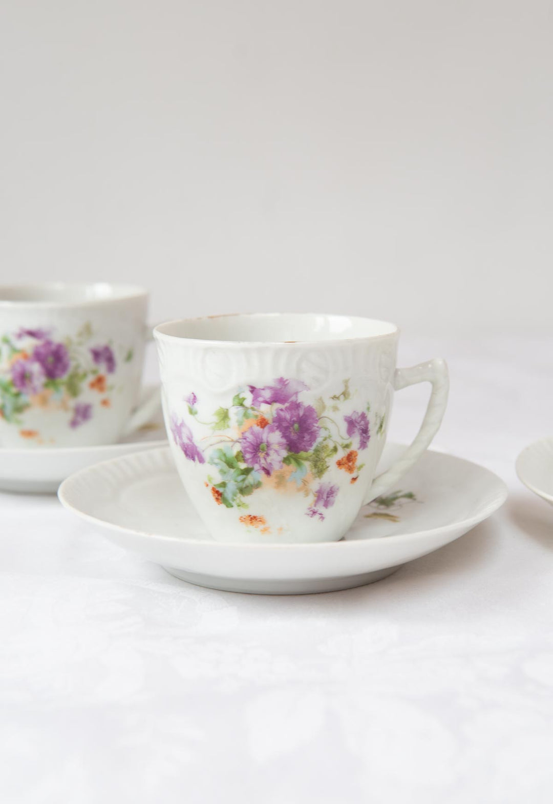juego tazas y platillos porcelana limoges