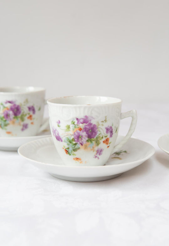 juego tazas y platillos porcelana limoges