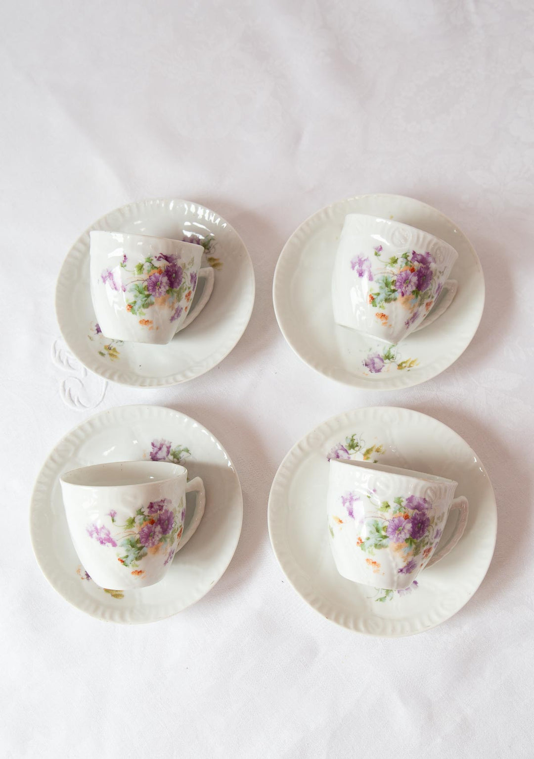 juego tazas y platillos porcelana limoges