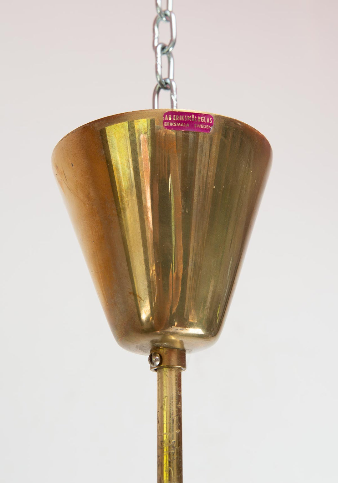 Lámpara de techo sueca midcentury teca y 12 tulipas Eriksmalaglass (38 cm)
