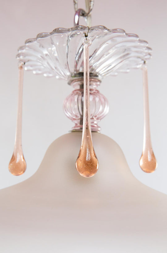 lampara techo cristal rosa plafon french chandelier