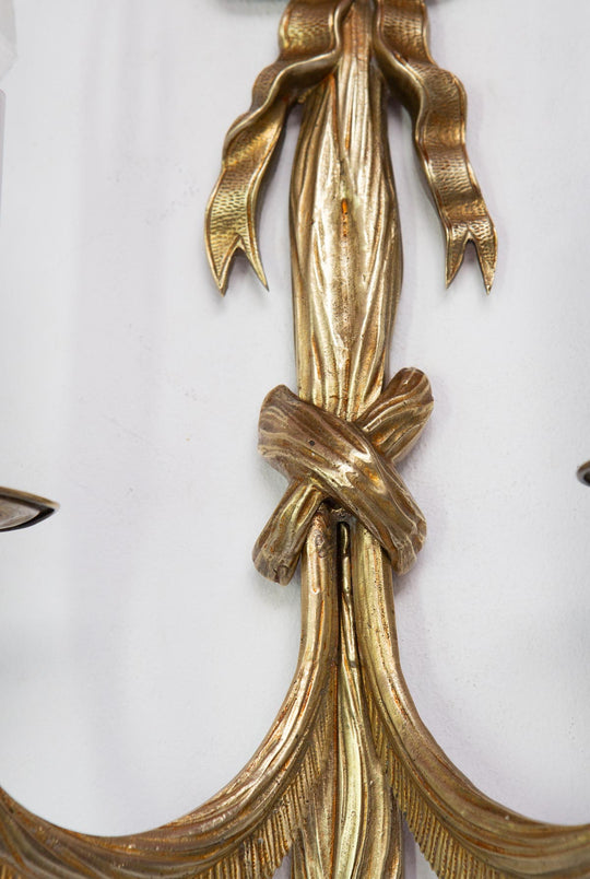 gran aplique francés luis xvi louis lazo bronce dorado