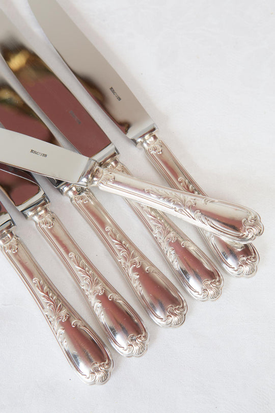 cuchillos franceses estilo rococo rocaille luis xv ercuis mesa y entrantes