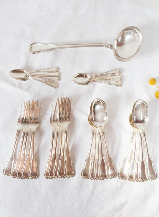 antigua cubertería francesa metal argente ravinet d'enfert