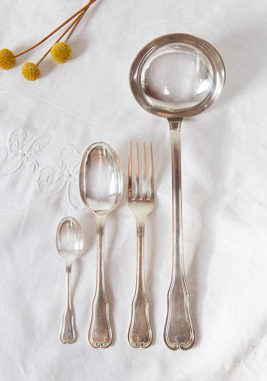 antigua cubertería francesa metal argente ravinet d'enfert