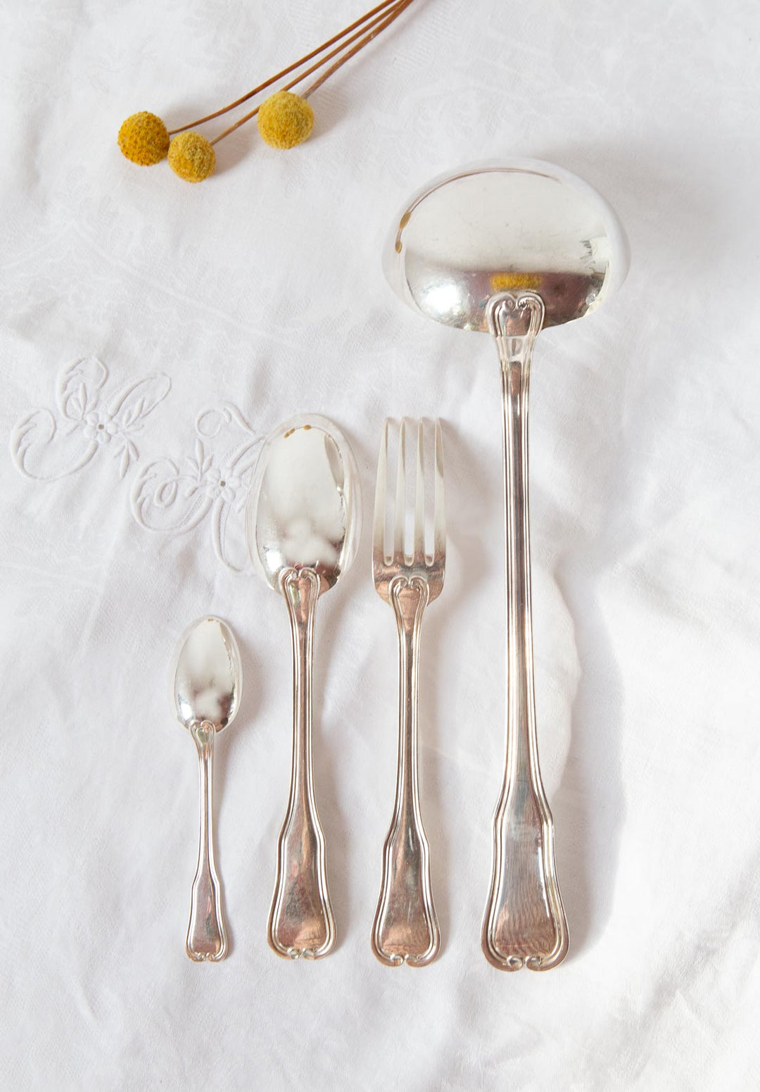 antigua cubertería francesa metal argente ravinet d'enfert