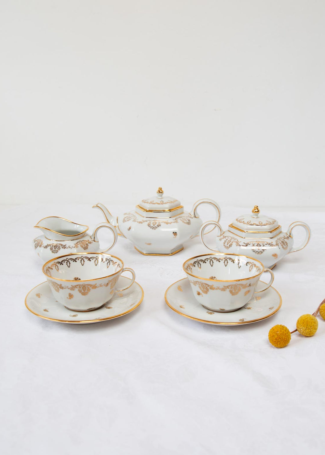 antiguo juego de porcelana limoges tu y yo