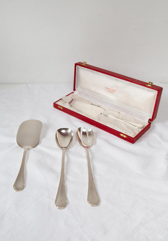Antigua CUBERTERÍA PARA 12 francesa ERCUIS TRIANON c. 1940 (41 PIEZAS)