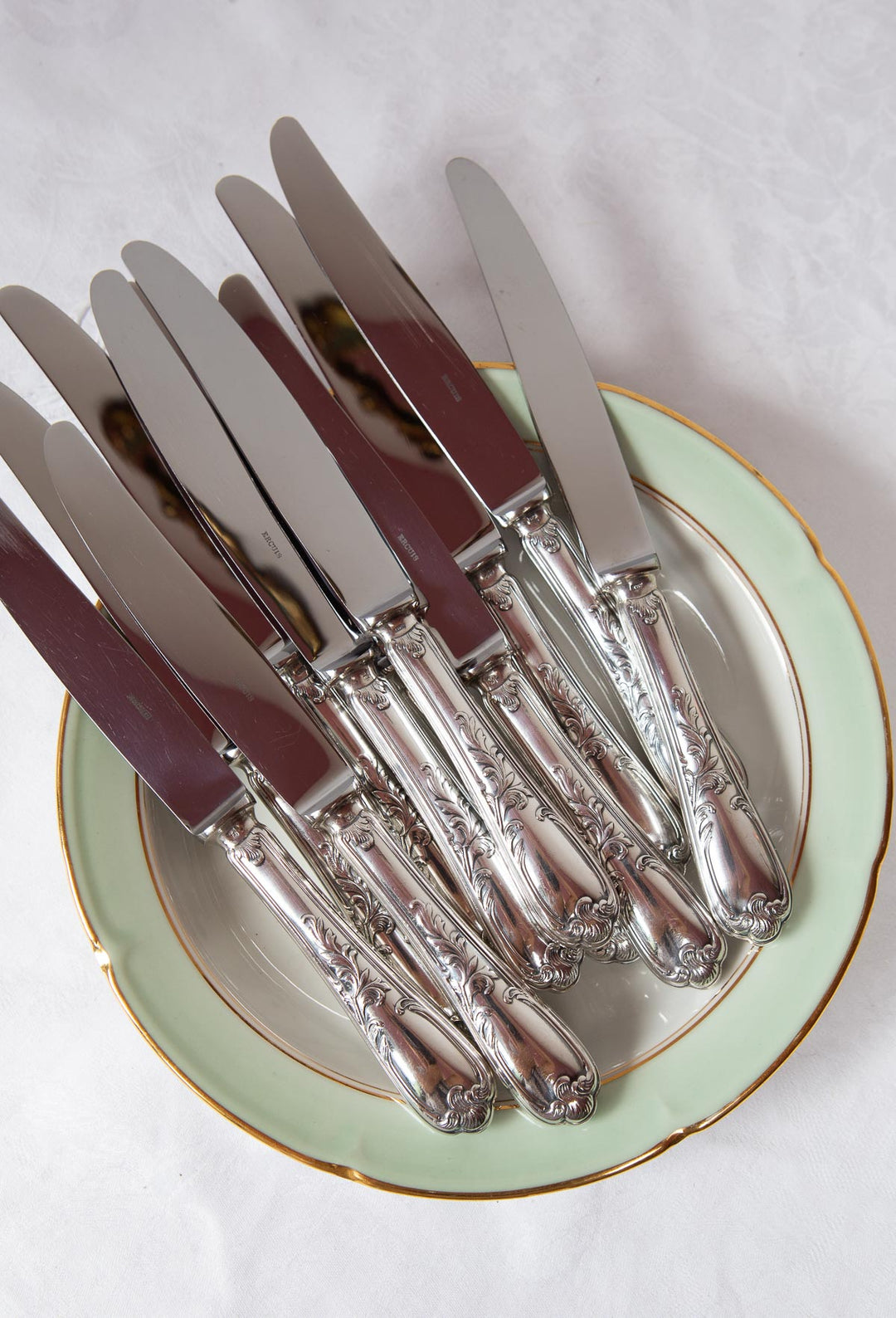 Juego cuchillos MESA franceses ERCUIS estilo Louis XV (2 JUEGOS