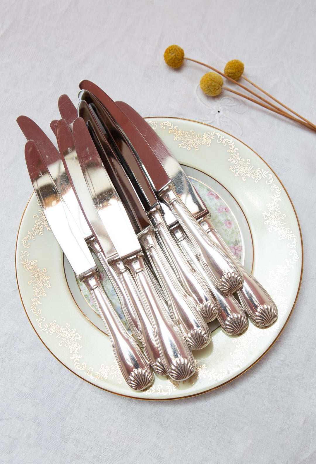 Juego 11 cuchillos MESA franceses ERCUIS modelo Coquille