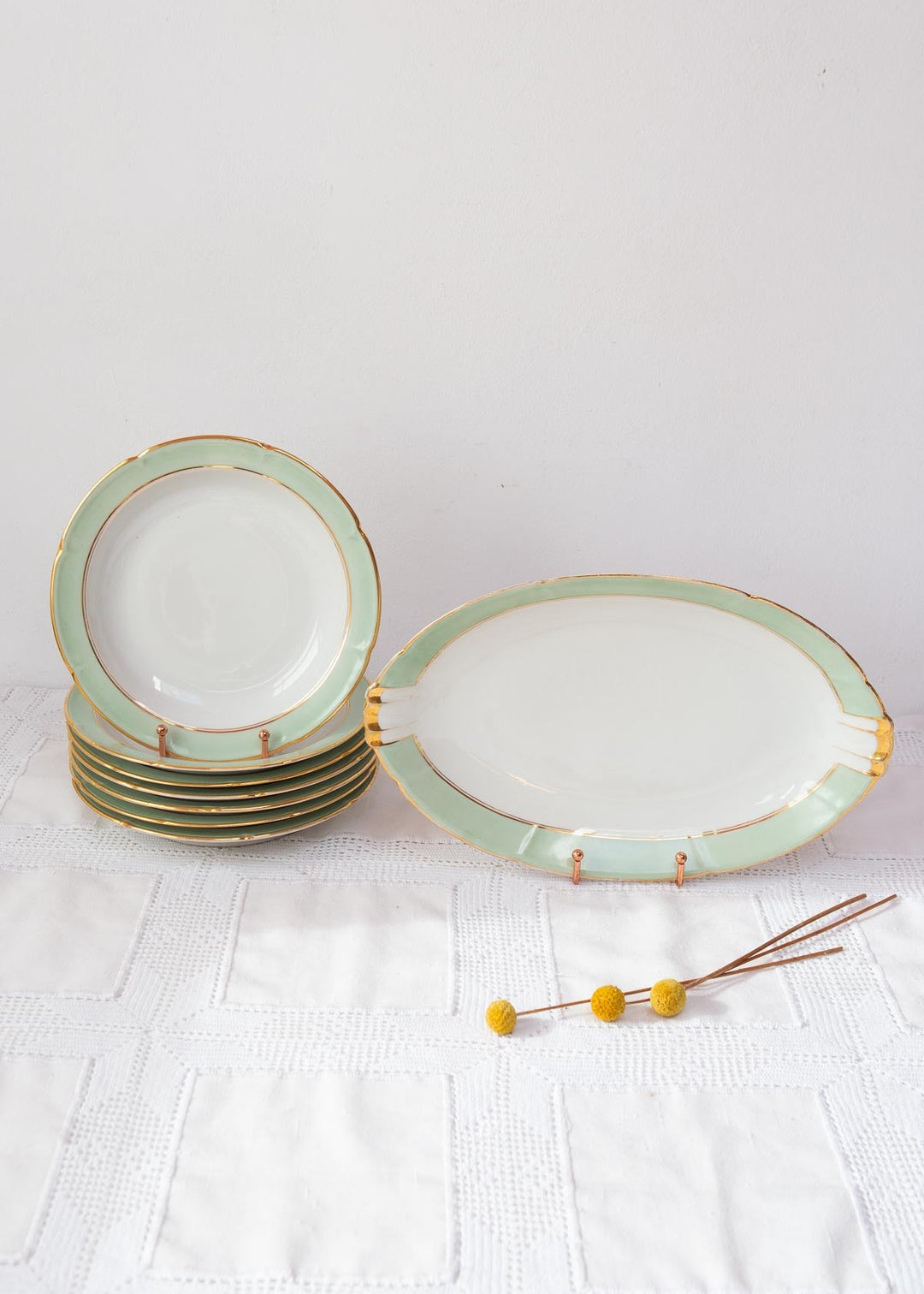 platos y fuente porcelana francesa
