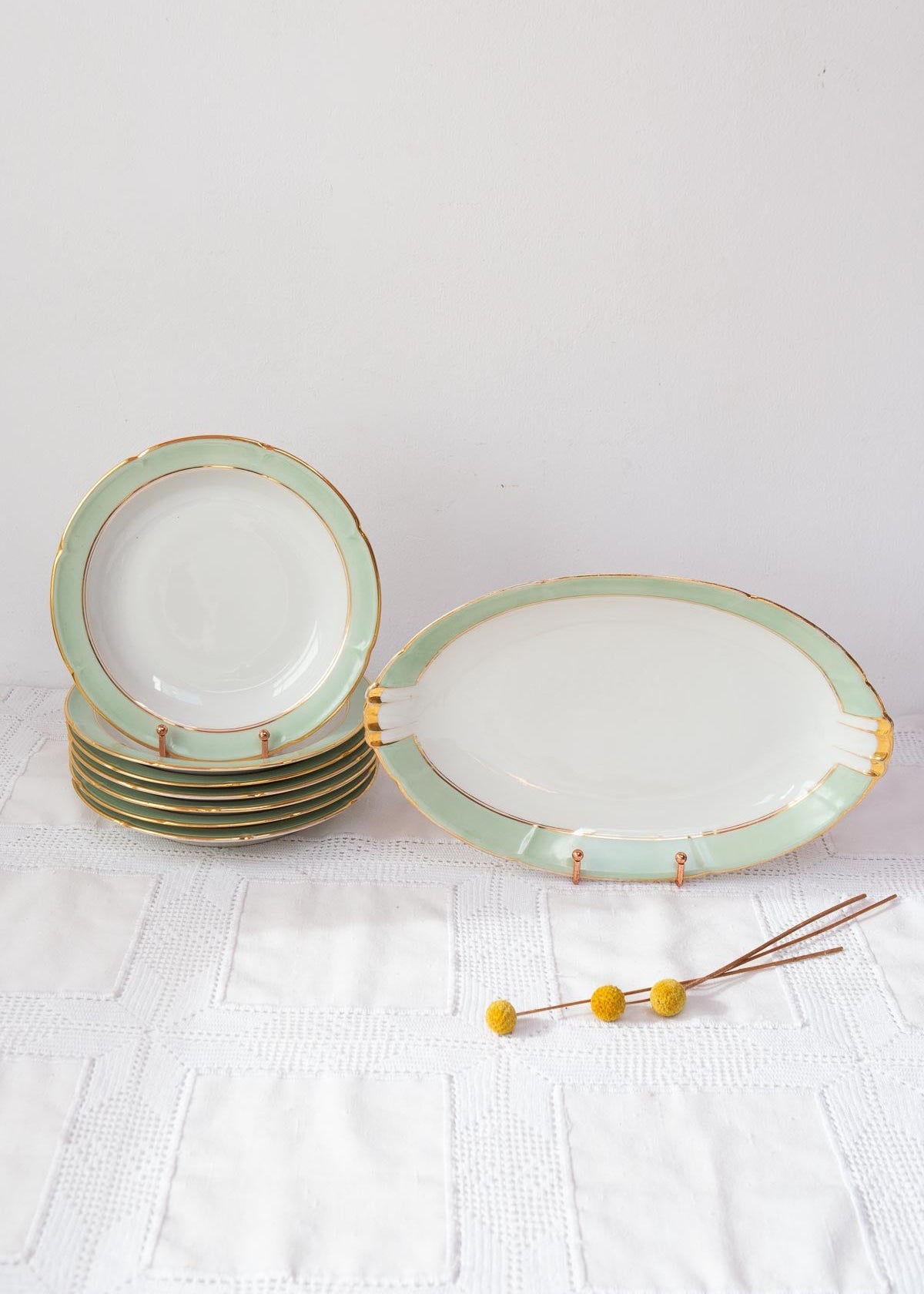 platos y fuente porcelana francesa
