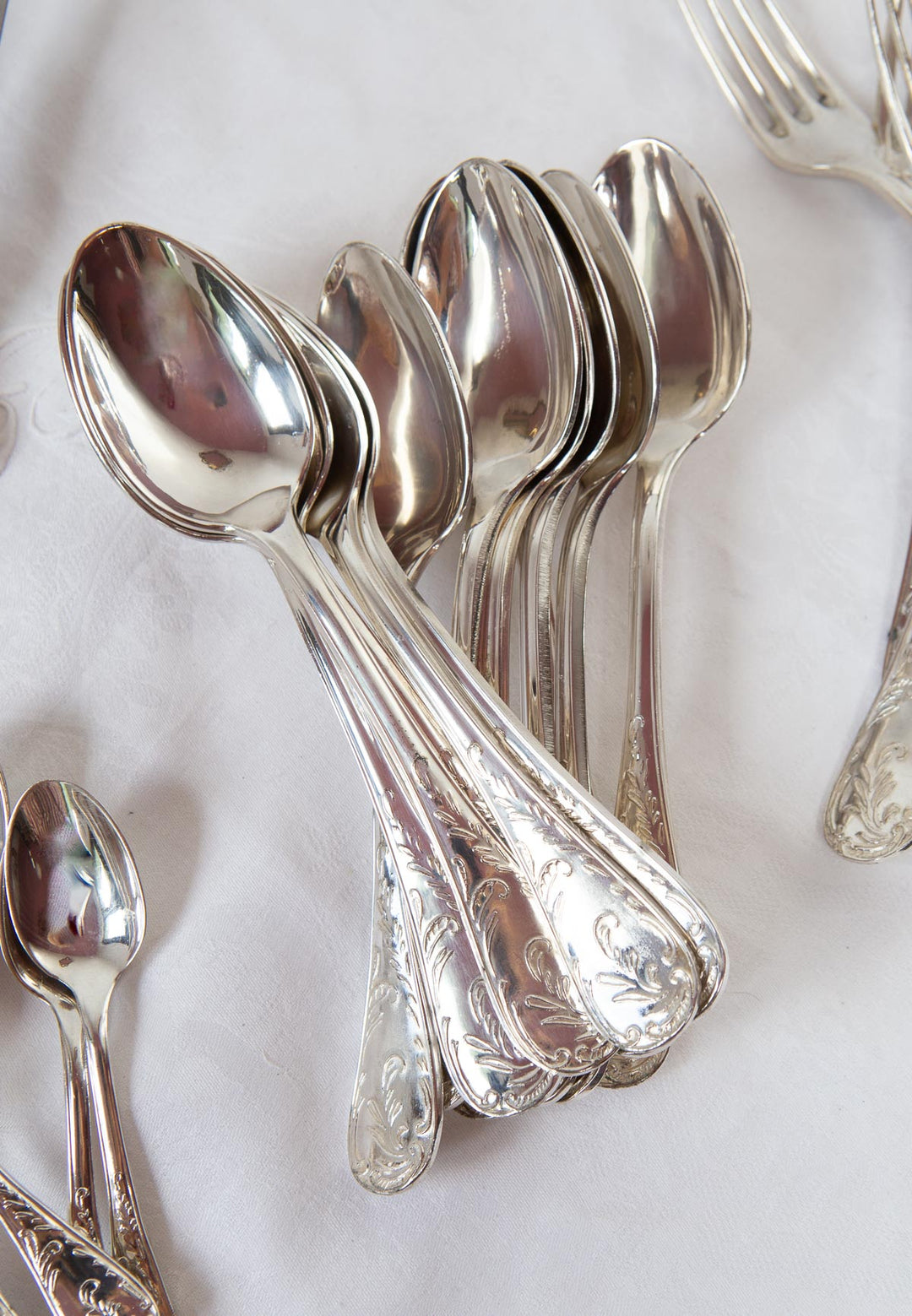 Cubertería de MESA francesa PARA 12 c. 1970 (48 PIEZAS)