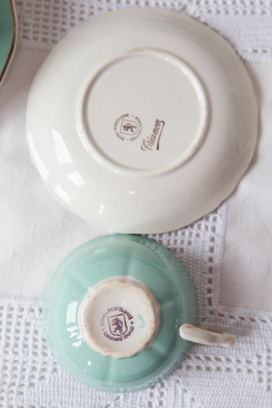 Juego de café loza francesa "semi porcelaine" 11 SERVICIOS c. 1960s