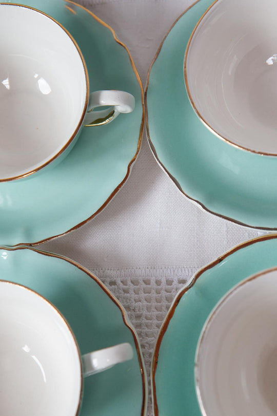 Juego de café loza francesa "semi porcelaine" 11 SERVICIOS c. 1960s
