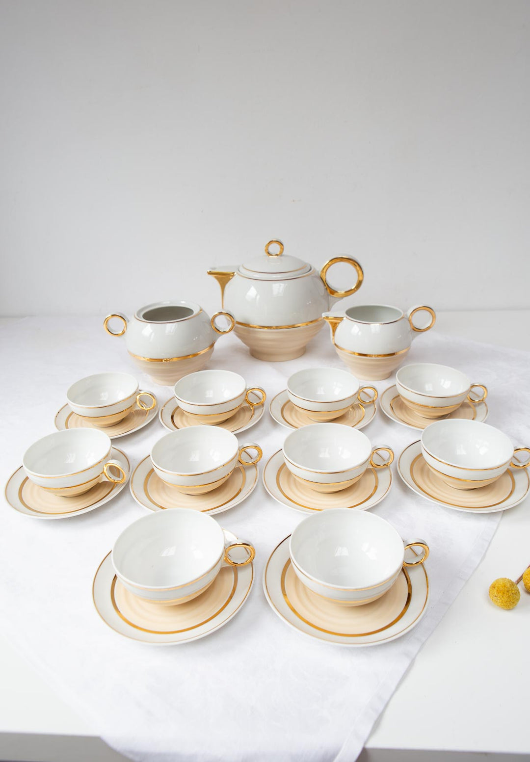 Juego de café/té en porcelana Limoges C. Ahrenfeldt c. 1920, 10 SERVICIOS