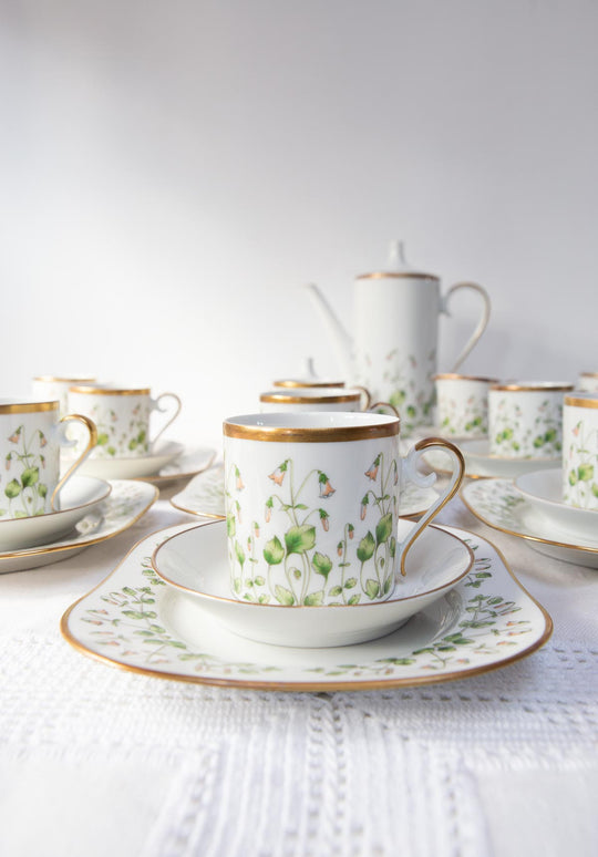 Juego porcelana Hackefors PARA 13 "Linnaea Borealis" c. 1970 SIN ESTRENAR? (43 PIEZAS)