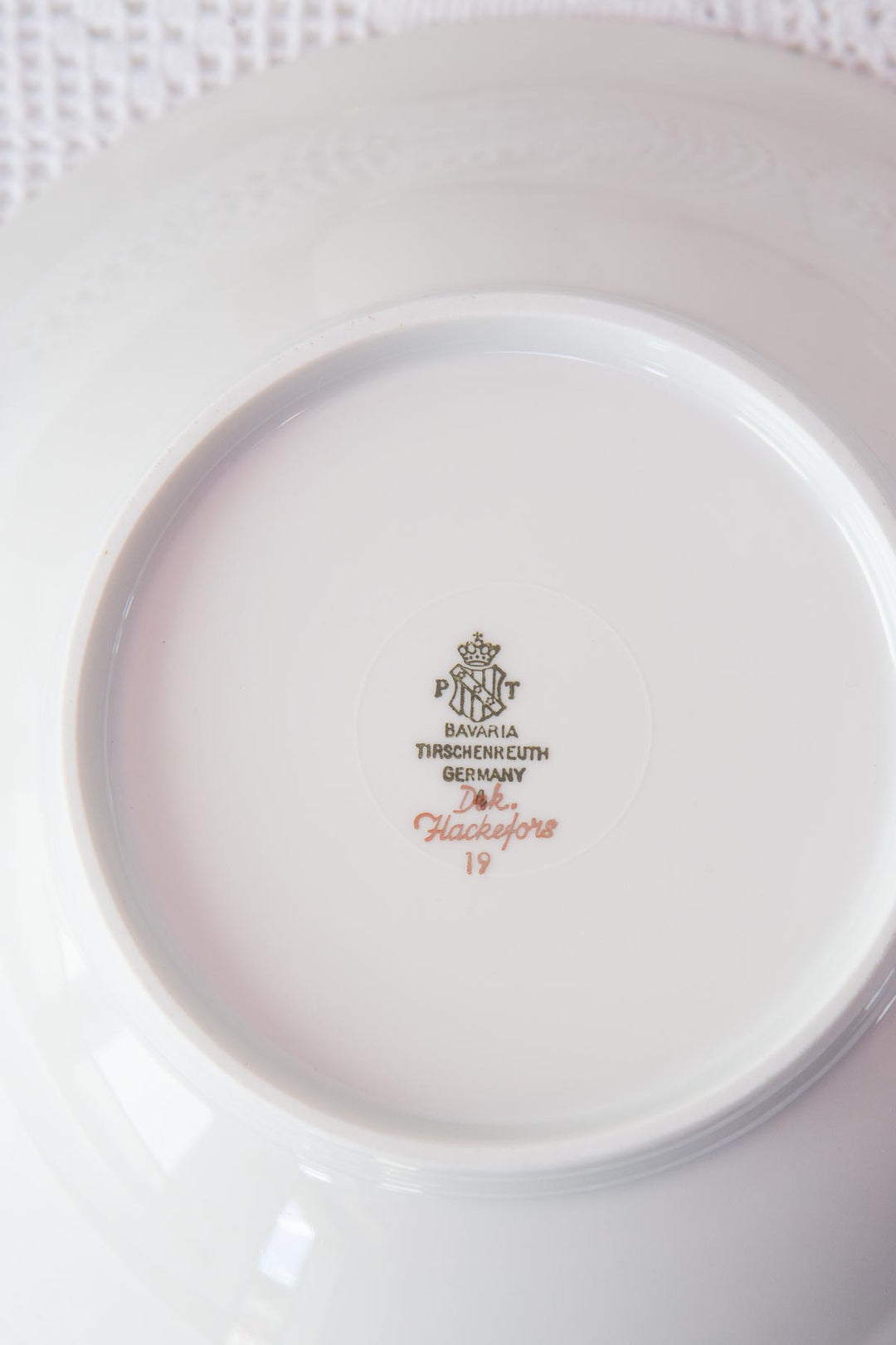 Vajilla porcelana sueca para 10-12 Hackefors / Hutschenreuther SIN ESTRENAR (54 PIEZAS)