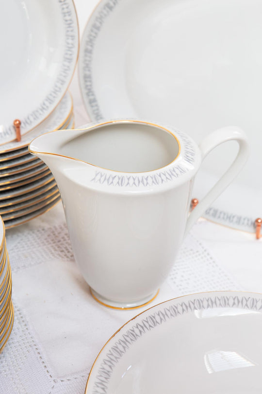 Vajilla porcelana sueca para 10-12 Hackefors / Hutschenreuther SIN ESTRENAR (54 PIEZAS)