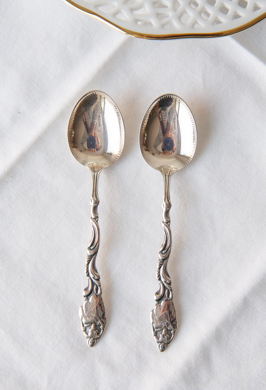 cucharillas de plata sueca café 1980s