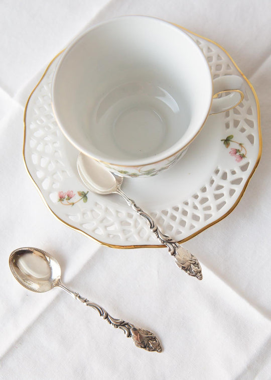 cucharillas de plata sueca café 1980s