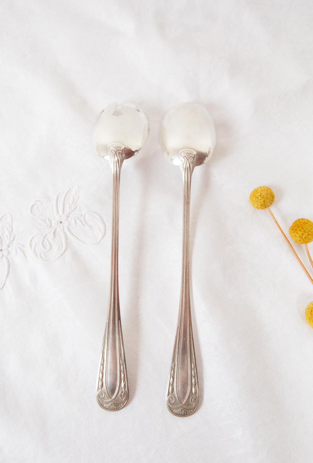 Antigua CUBERTERÍA PARA 12 art decó francesa inicial T Apollo c. 1930 (38 PIEZAS)