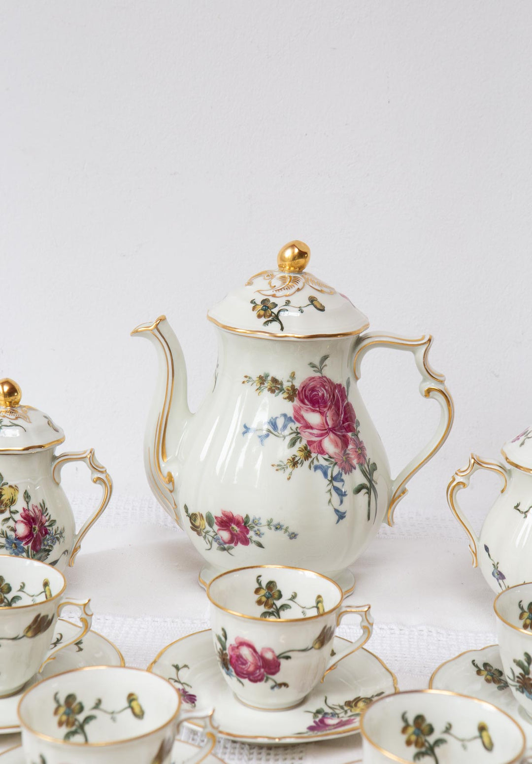 juego cafe bernardaud limoges flores 