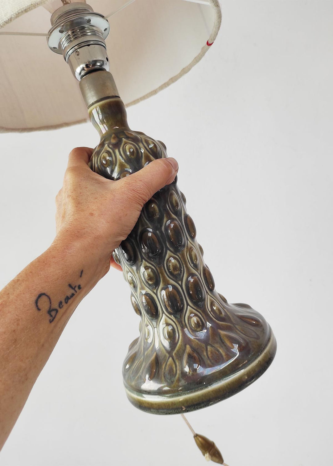 lámpara mesa porcelana nao lladró vintage