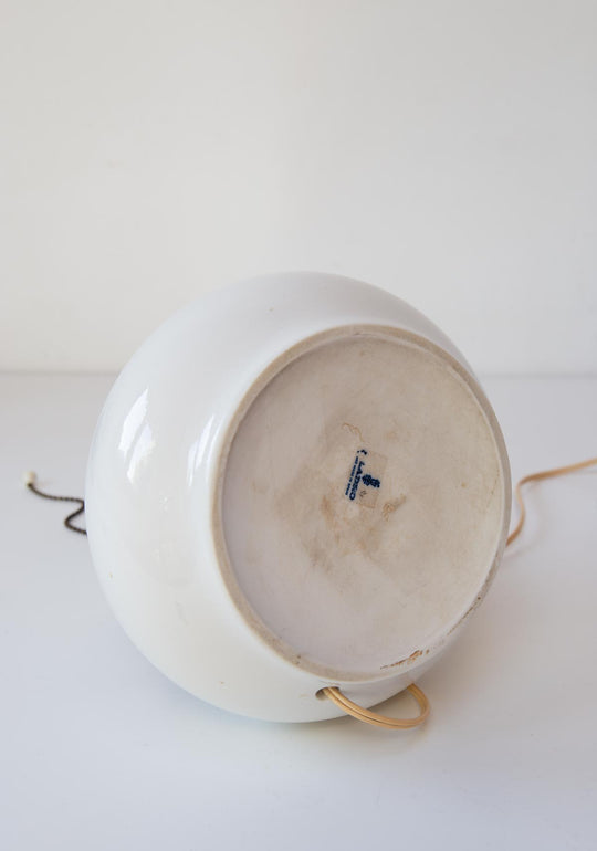 Lámpara de mesa porcelana Lladró flores c. 1970 (31 cm)