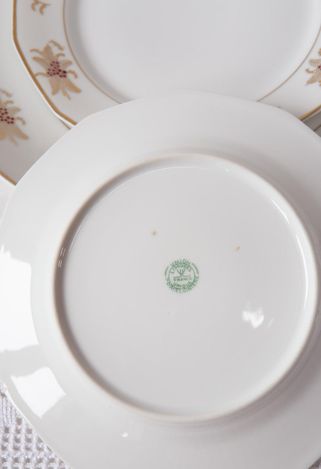 Servicio de postre de porcelana Limoges "Unique" c. 1930s (8 SERVICIOS)