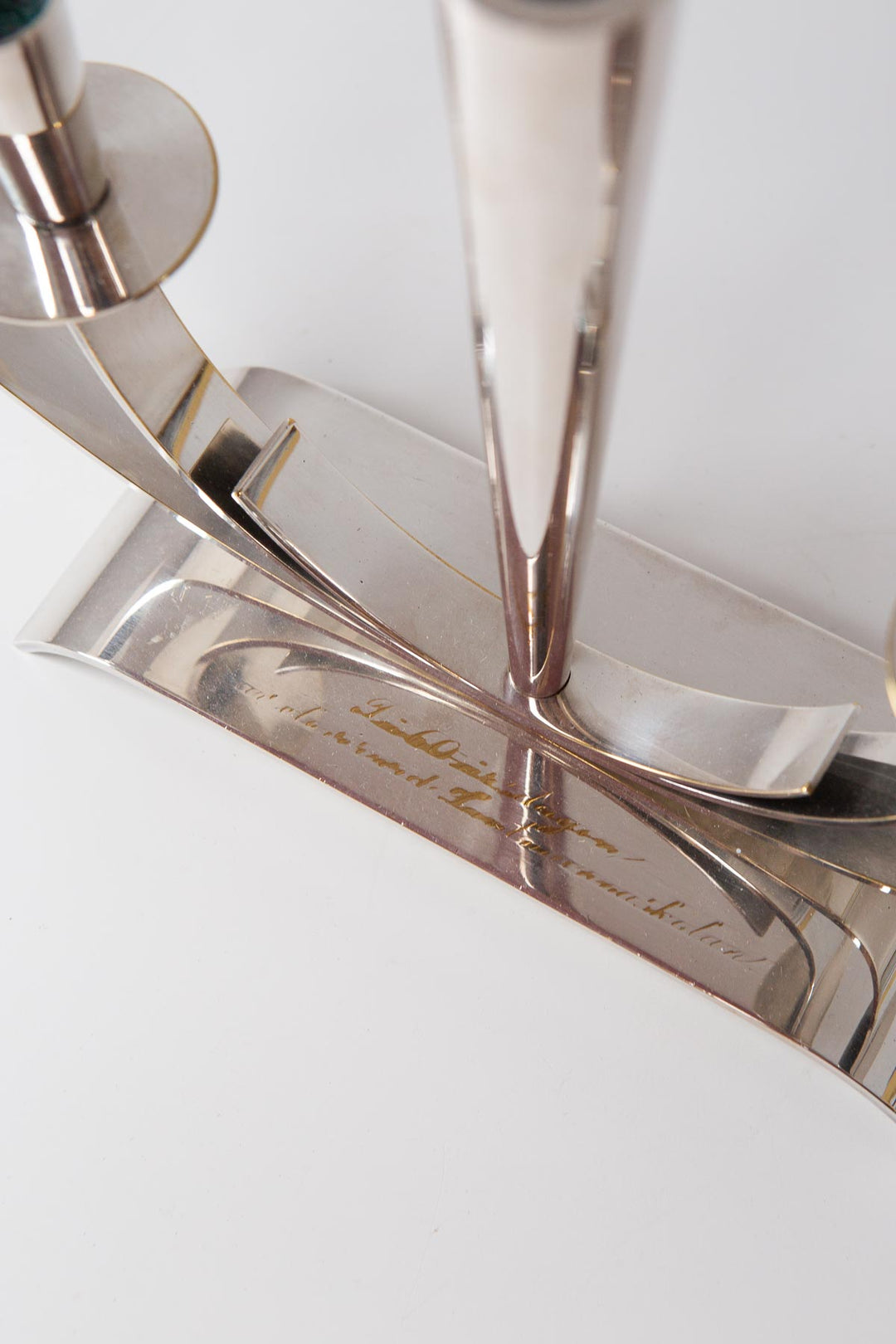 candelabro sueco laton plateado ystad metall