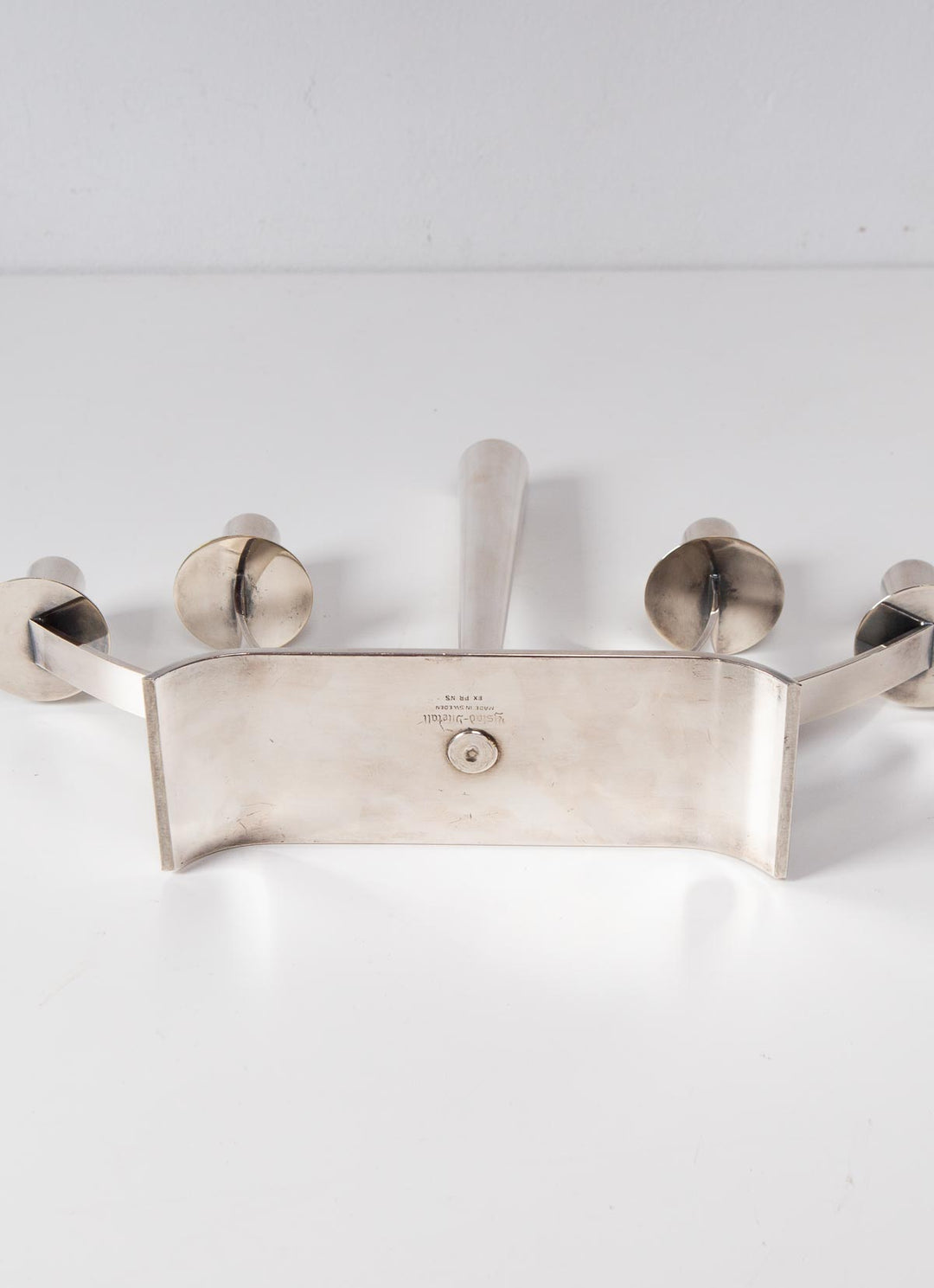 candelabro sueco laton plateado ystad metall