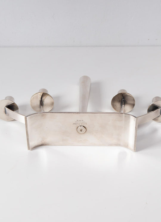 candelabro sueco laton plateado ystad metall