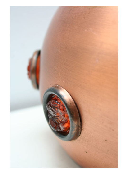Pequeña lámpara colgante cobre años 60/70 (22 cm)