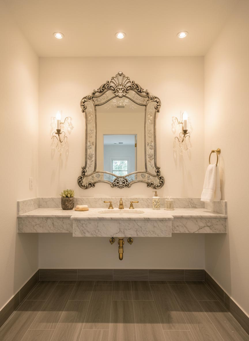 Pareja de apliques suecos latón patinado y cristales c. 1980s (35 cm)