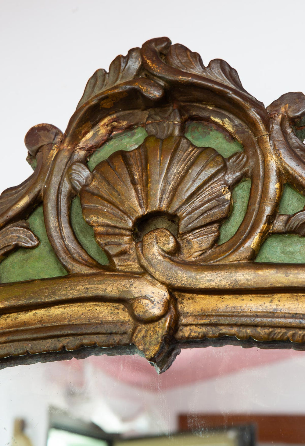 Espejo dorado francés antiguo estilo Luis XV, s. XIX (69 cm)