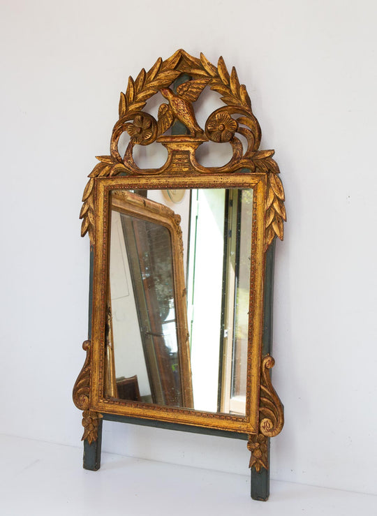 Antiguo espejo francés finales s. XVIII época Louis XVI (82,5*42,5 cm)