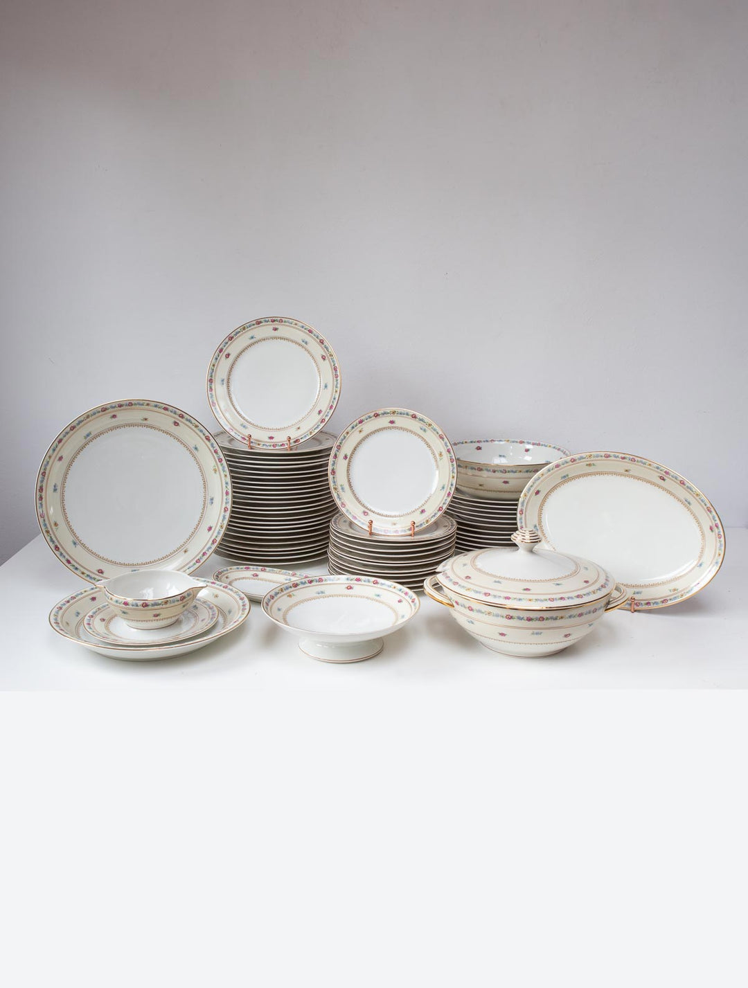 Antigua vajilla porcelana Limoges Charles Ahrenfeldt 1920s (55 PIEZAS)