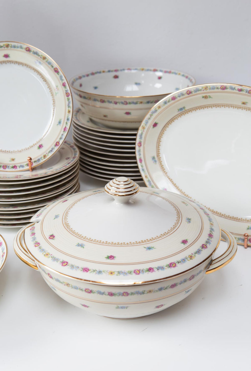 Antigua vajilla porcelana Limoges Charles Ahrenfeldt 1920s (55 PIEZAS)
