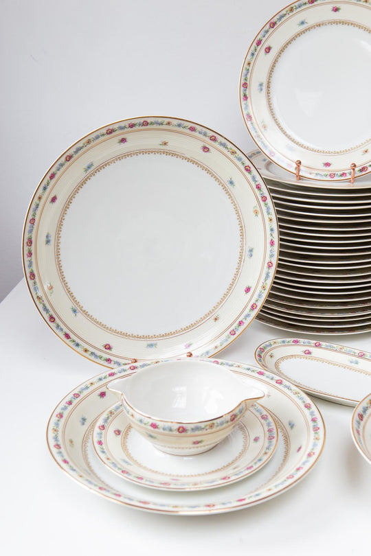 Antigua vajilla porcelana Limoges Charles Ahrenfeldt 1920s (55 PIEZAS)
